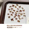 Acessórios para Unhas com Laço Cor Café Maillard Outono e Inverno Novos Laços Borboleta Estéreo Diamantes para Unhas DIY Usáveis