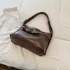 Bolsa Tote Cor Sólida Retrô Estilo Coreano Feminina Nova Coleção Outono 2026 Personalidade Casual Grande Capacidade para o Dia a Dia Ombro Único Transversal