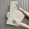 Estilo Casual da Moda Feminino Verão Bordado Letra Cintura Elástica Fino Elegante Lavado Calça Harem Calça Afunilada Comércio Transfronteiriço Atacado