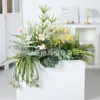 [Serie Chlorophytum Blanco Hy-Ax8] Planta de Flores Simuladas Paisajismo Jardín Paisaje Adornos Florales Decorativos Elegantes
