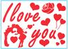 Pegatinas de Globos para el Día de San Valentín Forma de Letra Globos Hechos a Mano de PVC Accesorios de Decoración para Bodas y Compromisos