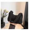 Llegada Nueva 2024 Estilo Occidental Nubes de Verano Bolso para Mujer Estilo Coreano Moderno Cuadros Plisado Bolso de Mano Hombro Único Burbuja Bolso para Mujer