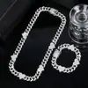 Cadena Cubana con Forma de Corazón Transfronteriza Europea y Americana Estilo Hip-Hop para Hombre Hiphop Elegante Diseño Personalizado Collar Pulsera Accesorios