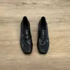 Mocasines Elegantes y Sofisticados para Mujer, Novedad Primavera/Verano 2026 Estilo Británico Puntera Cuadrada Tacón Grueso Zapatos de Piel