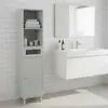 Armário Alto Listrado para Banheiro Venda Quente Transfronteiriça, Fornecimento Direto para Apartamentos Pequenos, Armário de Banheiro, Sala de Estar, Armário Alto para Corredor, Branco