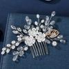 Acessórios de Cabelo para Noivas de Fábrica Carlo Novo Estilo Coreano Elegante Flor de Cristal Pérola Pente de Cabelo Grampos de Cabelo Acessórios Atacado