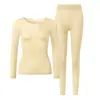 Ropa interior térmica Otoño e Invierno cuidado de la piel de mujer ropa interior de piel invisible ácido hialurónico calefacción manga larga ropa interior sin costuras camiseta interior para mujer