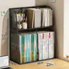 Prateleira de Armazenamento para Mesa Suporte de Livros Estante de Livros Mesa de Estudante Armazenamento de Livros Suporte para Leitura Porta-Arquivos de Escritório Estante Simples