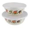 3YK Bol de Almacenamiento de Comida Esmaltado Ampliado Nostálgico/Recipiente para Manteca/Lavabo/Bol para Sopa/Bol para Fideos Instantáneos/con Tapa Wenwo