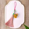 Xiaoji Elefante Sándalo Serie Llavero Colgante para Coche Mochila Bolso Colgante Unisex Adorno Animal Cadena para Teléfono Hecho a Mano