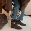 Primer Encuentro Temporada 2026 Nuevo Estilo Británico Retro Tacón Grueso de Moda Botas tipo Martin Moda Otoño e Invierno Botas Cortas para Mujer
