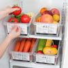 Caja de almacenamiento para refrigerador doméstico con polea, cesta transparente para almacenamiento de alimentos de cocina, caja refrigerada para conservación de frutas y verduras