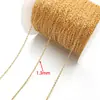 Cadena de Cobre K Chapada en Oro de 1.18m Cadena Tipo O Cadena Fina Cadena con Colgante Extensión Collar Pulsera Accesorios para Joyería DIY Venta al por Mayor