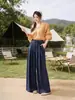 Pantalones Plisados Moda Casual Pantalones de Pierna Ancha Pantalones Largos Fluidos Artísticos Textura Plisada Pantalones Adelgazantes de Largo hasta el Suelo Pantalones Adelgazantes Personalizados para Mujer