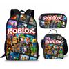 Mochila Escolar para Estudiantes con Diseño 3D, Lonchera y Estuche con Estampado "Eres Más Guapo Que Yo" - Set de Tres Piezas