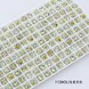 Pedras Strass Quadradas Pequenas 6mm para Nail Art Dongzhou, Strass 3D Super Brilhantes Quadrados e com Cantos Arredondados de Fundo Pontiagudo para Decorações de Nail Art