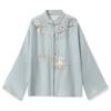 Outono Melhorado Vintage Estilo Chinês Feérico Elegante High-End Bordado Top Renda Camisola Vestido Conjunto Modelo Tj N4015