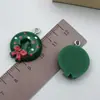 Acessórios de Resina de Natal Papai Noel Meias Flocos de Neve Pulseira Colar Chaveiro Pingente Acessórios de Joias DIY