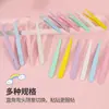 Pinzas de Plástico Populares en Stock de Colores Macarrón para Journaling, Pinzas Rectas y Curvas Especiales de Acero Inoxidable para Pegatinas y Tarjetas, Coloridas