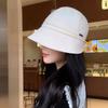 Chapéu Balde Feminino Coreano para Proteção Solar com Textura Waffle, Que Afina o Rosto, Adequado para Passeios, Chapéu Casual Versátil para Montaria com Aba Larga