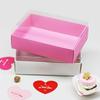 Caja de embalaje para galletas macarrón estilo coreano de moda, caja transparente de PET para postres, pastel de chocolate, venta al por mayor