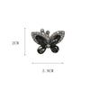 Ajuste cruzado Zapatos con agujeros cruzados Flor de zapato de bricolaje Serie plateada Mariposa destello Hebilla de zapato de diamante Accesorios desmontables individuales
