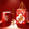 Taza de Agua Souvenir del Año del Caballo, Buen Comienzo, Reunión Anual, Taza Cerámica Festiva, Taza de Regalo, Juego de Tazas de Riqueza Inmediata al por Mayor