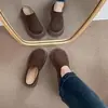 Sandalias sin cordones de suela gruesa y punta cerrada para mujer, nueva colección de otoño 2026, zapatos slip-on de moda, zapatos planos de plataforma