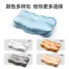 Almohada cervical de espuma viscoelástica con forma de nube, rebote lento, diseño ergonómico zonificado, soporte fuerte para personas que duermen boca arriba y de lado, funda de tela suave