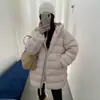 Chamarra Acolchada Estilo Puffer de Longitud Media con Capucha de Plumón de Pato Blanco de Alto Poder de Relleno 90 para Mujer 2026 Engrosada Cálida Holgada Moderna Ropa de Abrigo