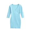 Vestido Sexy y Maduro de Escote en V Profundo, Nueva Moda de Primavera, Vestido Lápiz Bodycon Femenino Ajustado