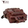 Mochila Multifuncional para Hombre Estilo Europeo y Americano Personalizada por el Fabricante Bolsa de Viaje de Cuero Genuino Mochila de Cuero de Primera Capa