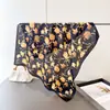 Bufanda Nueva de Satén de Seda Estampada de Alta Gama, Pañuelo Cuadrado de Seda Artificial, Bufanda Versátil para el Cuello, Pañuelo Cuadrado Pequeño, Pañuelo para la Cabeza, Bufanda para Mujer
