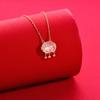 Ping An Lock Xiangyun Ruyi Lock de Larga Vida Campana Collar de Plata 925 Joyería de Lujo Ligero para Novia Cadena de Clavícula al por Mayor