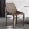 Silla de Comedor de Cuero de Silla Normcore Italiano Lujo Accesible Respaldo de Diseñador Moderno Silla para Mesa de Comedor de Gama Alta Silla para Hotel Hogar