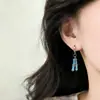 Pendientes Europeos y Americanos de Concha de Bambú con Borlas, Pendientes de Personalidad de Nicho de Lujo Ligero, Pendientes de Estilo Minimalista de Alta Gama