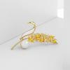 Broche de espiga de trigo pérola japonesa e coreana senso de design feminino nicho temperamento de luxo alfinete acessórios terno requintado corsage terno
