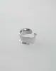 Estilo Frio Ins Japonês Estilo Clane Simples Moda Anel de Metal Líquido Irregular Distintivo Anel Aberto para Mulheres