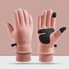 Guantes Calientes para Hombres y Mujeres en Invierno, Forrados de Felpa y Engrosados para Calidez, Compatibles con Pantalla Táctil, Antideslizantes, para Ciclismo al Aire Libre, Guantes de Invierno a Prueba de Viento