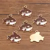 5 Tipos de Acessórios para Joias de Liga DIY Charme com Gotejamento de Ouro Kc Animal Marinho Tubarão Estrela do Mar Água-viva Cavalo-marinho Pingente