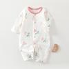 Mameluco de bebé de verano delgado de algodón puro sin costuras clase A ropa de bebé para niños y niñas transpirable ultradelgado ropa para aire acondicionado ropa para gatear