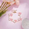 Pulseira Flor Redonda de Zircônia, Pulseira de Luxo Leve e de Alta Qualidade, Elegante na Moda e Exquisita, Pulseira Versátil, Design de Nicho