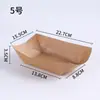 Caixas Descartáveis de Papel Kraft em Formato de Barco para Lanches, Batatas Fritas, Espetinhos Fritos, Churrasco, Bandejas de Serviço Comerciais Abertas, Caixas de Takeaway em Formato de Barco para Frango Frito