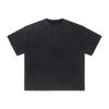 Camiseta Masculina de Manga Curta Lavada com Efeito Desgastado Tingida por Aspersão, Novo Produto de Verão, 250g, Marca Americana de Moda, Camiseta Casual Retro Masculina e Feminina