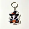 Nuevo Llavero de Acrílico de Bruja Oscura de Halloween Blancanieves Zombie Cara Rota Accesorios Personalizados para Festivales