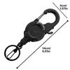 Mochila táctica hebilla fácil de tirar en forma de U llavero retráctil simple negro para exteriores portátil alambre de acero hebilla de resorte de cuatro colores