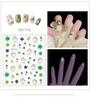 KIO Japonês bonito luminoso unha adesivos morango urso desenho animado animal dinossauro 3d luminoso unha decalques comércio exterior