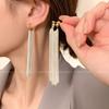 Pendientes de borlas largas y elegantes de Corea del Sur con un alto sentido de la celebridad de Internet, pendientes de personalidad femenina con estilo moderno, joyería de oreja 925 al por mayor