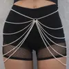 Cadena de cintura multicapa para mujer transfronteriza europea y americana WMS, cadena corporal de metal de aleación, accesorios populares al por mayor