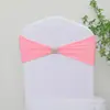 Funda para silla sin nudos, termoadhesiva, con lazo de flores y pedrería, con banda elástica y pedrería, ideal para bodas, eventos y comercio exterior.